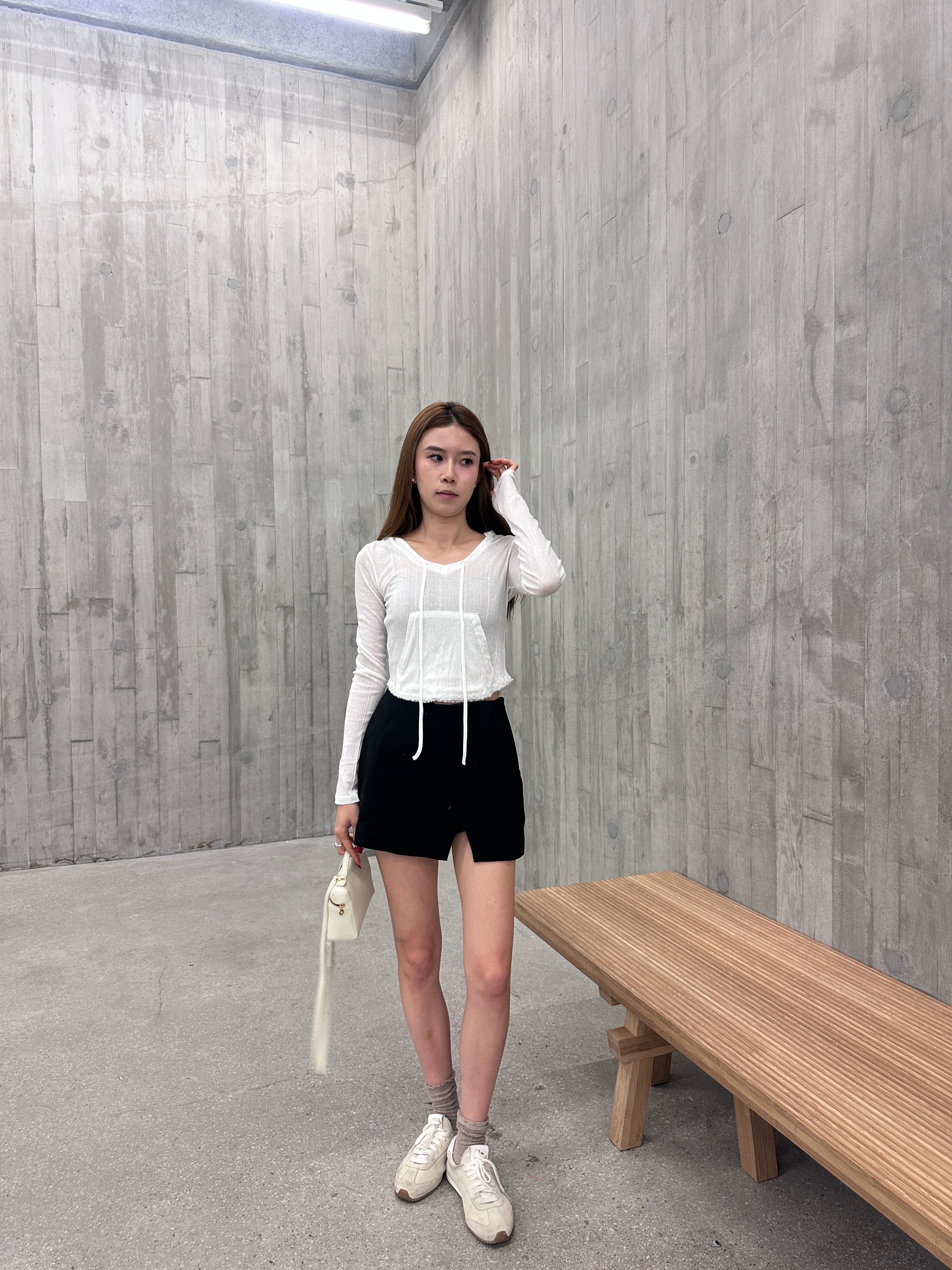 Super Thin Hooded Long Sleeves Top