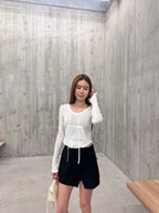 Super Thin Hooded Long Sleeves Top