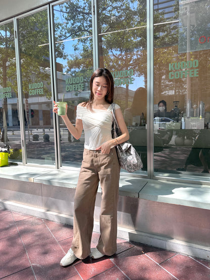 Double Button Autumn Denim Jeans