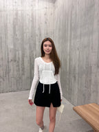 School Like Slit Skirt