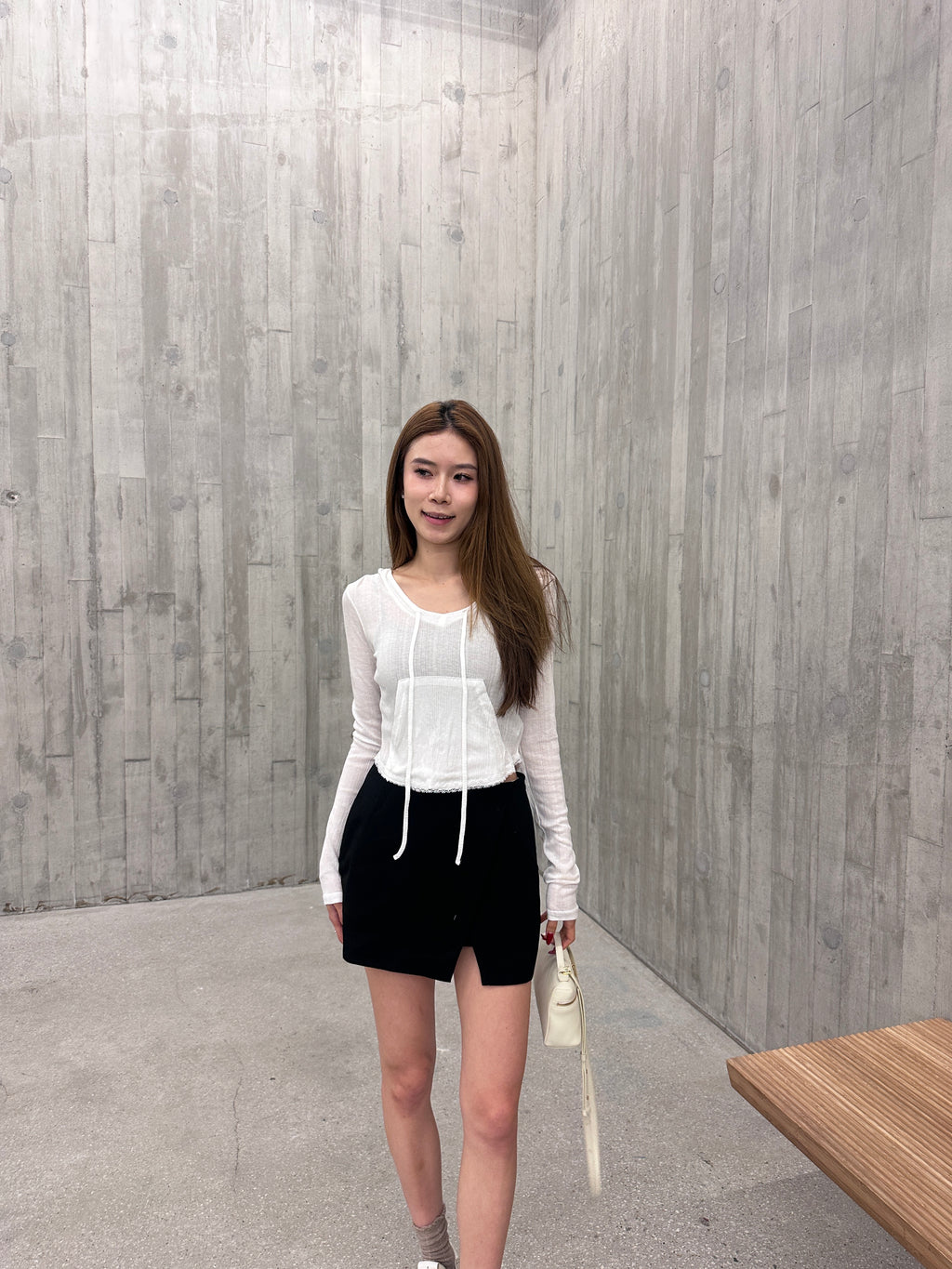 Super Thin Hooded Long Sleeves Top