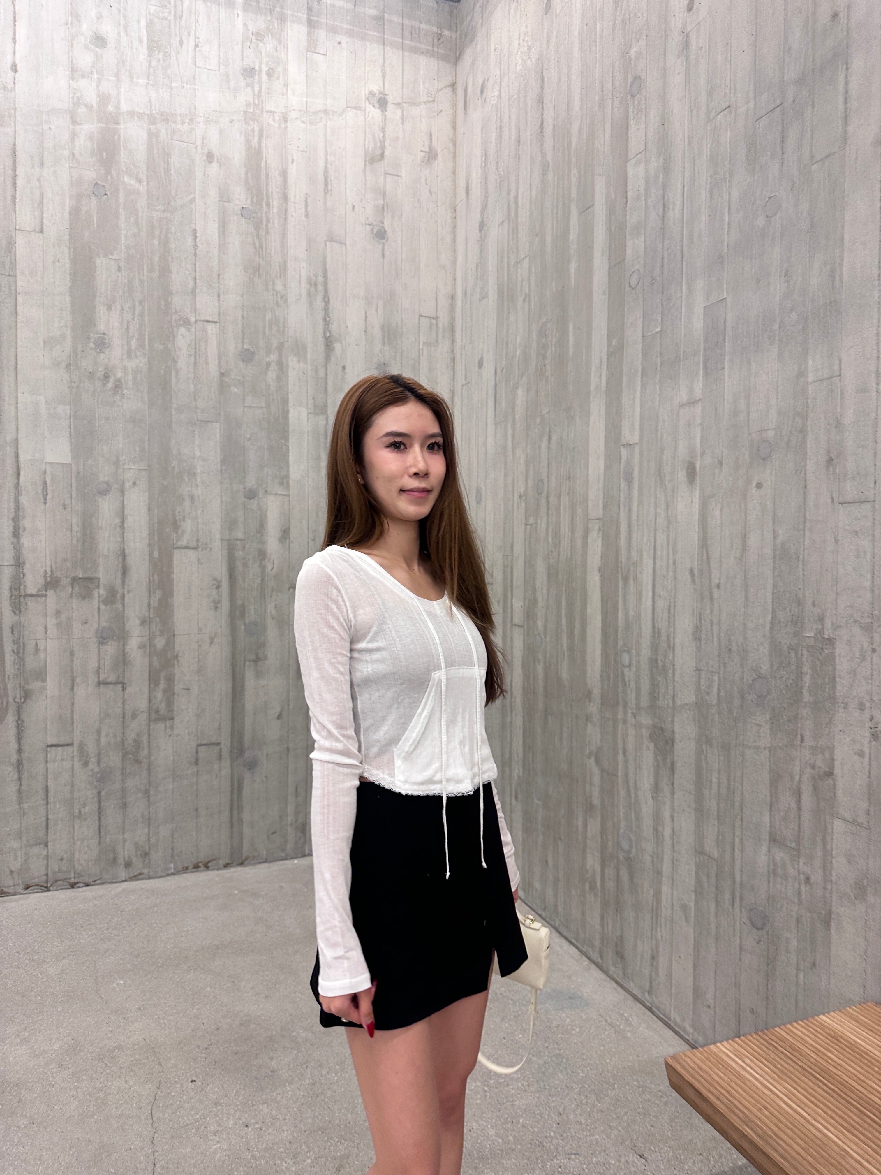 School Like Slit Skirt