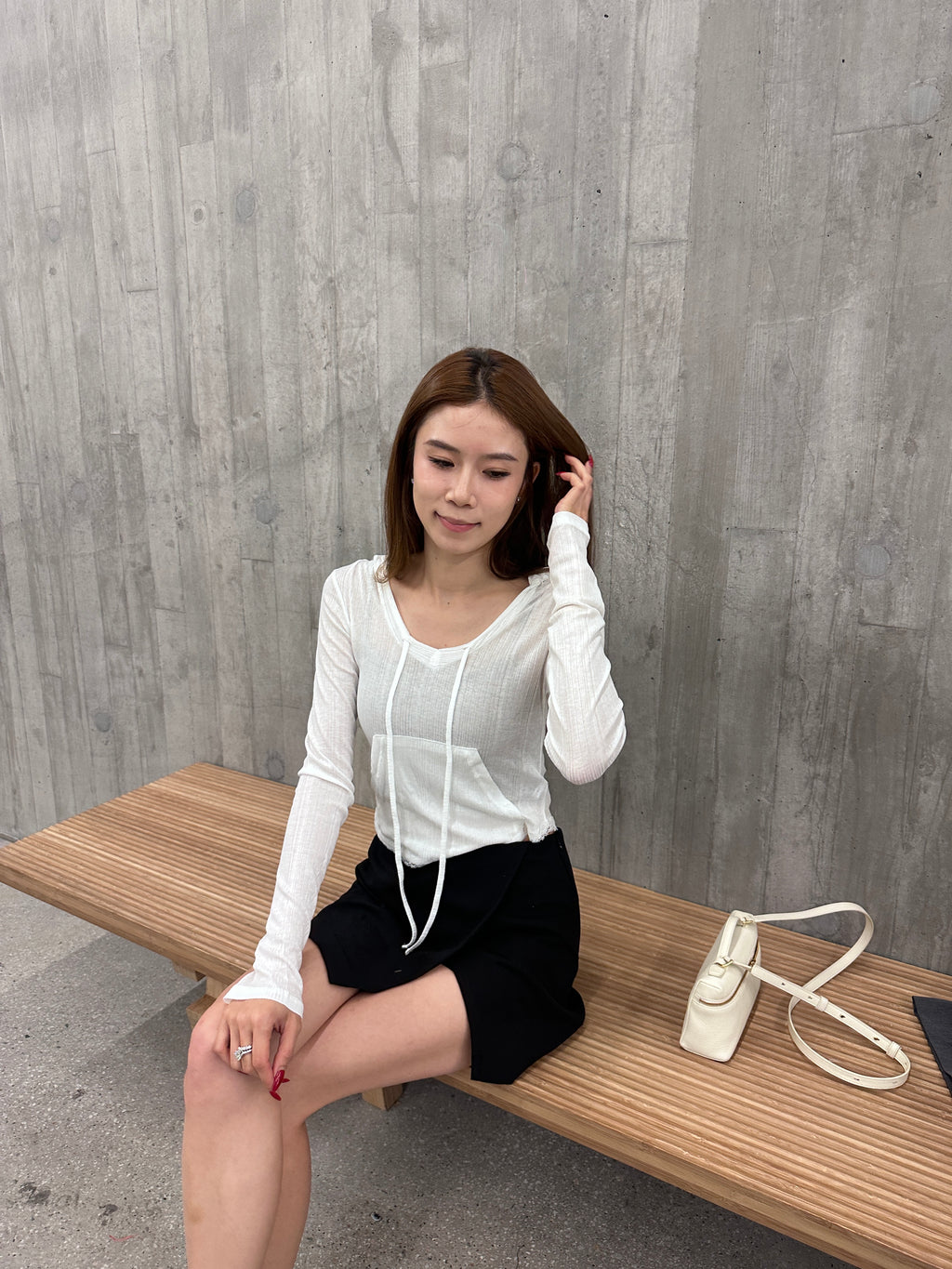 Super Thin Hooded Long Sleeves Top