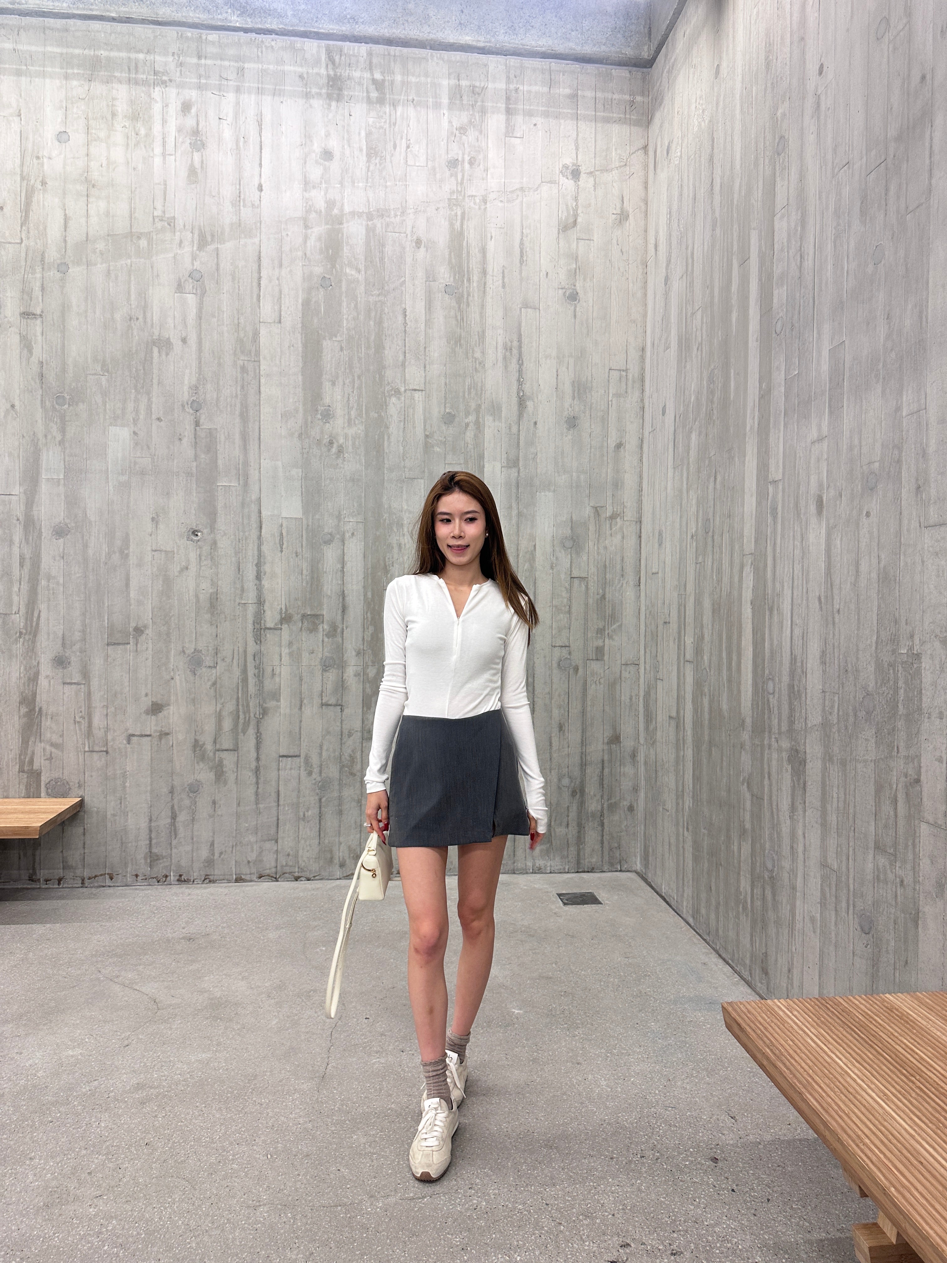 Zip up Long Sleeves Top
