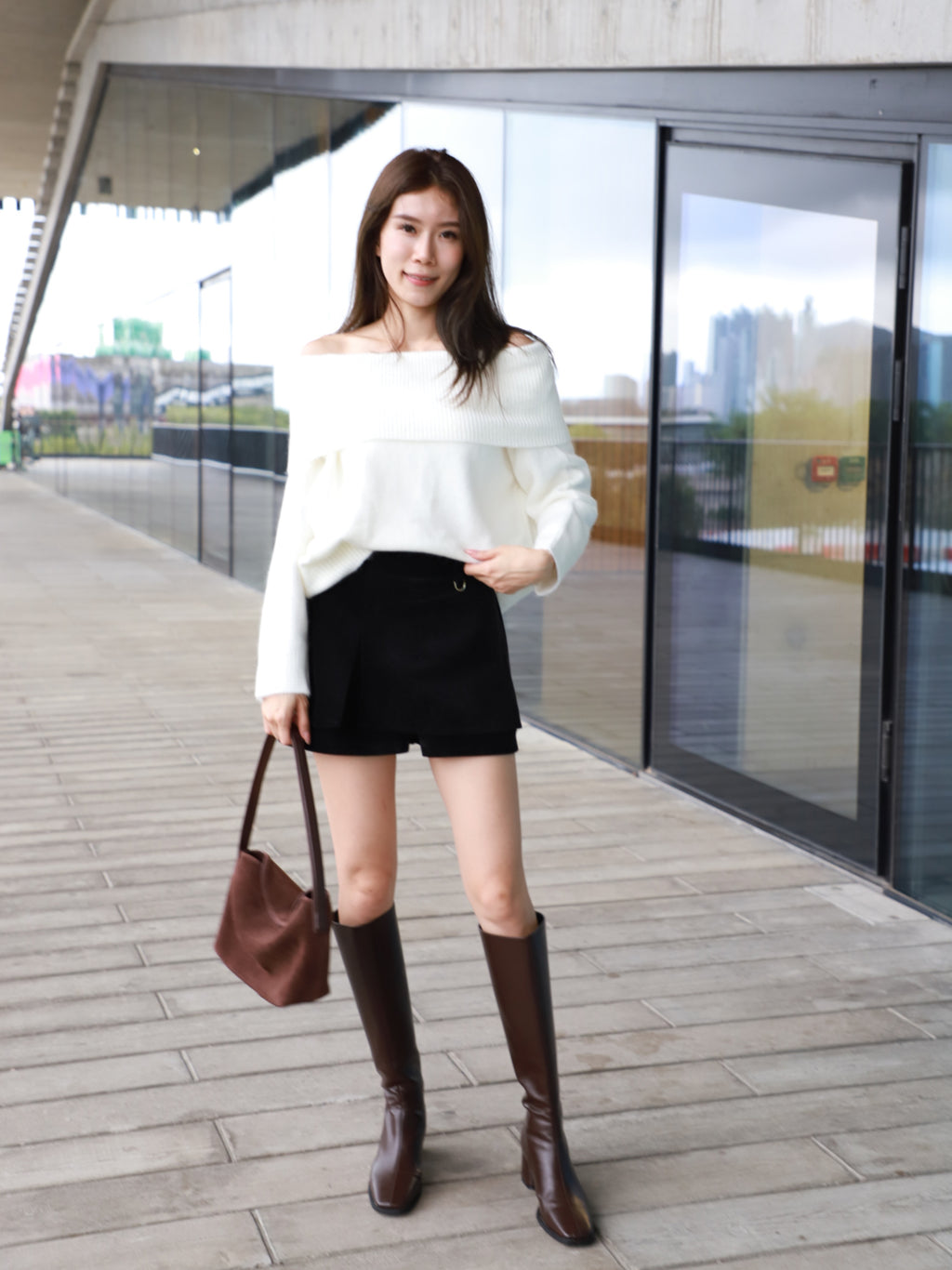 Classic Off Shoulder Sweater