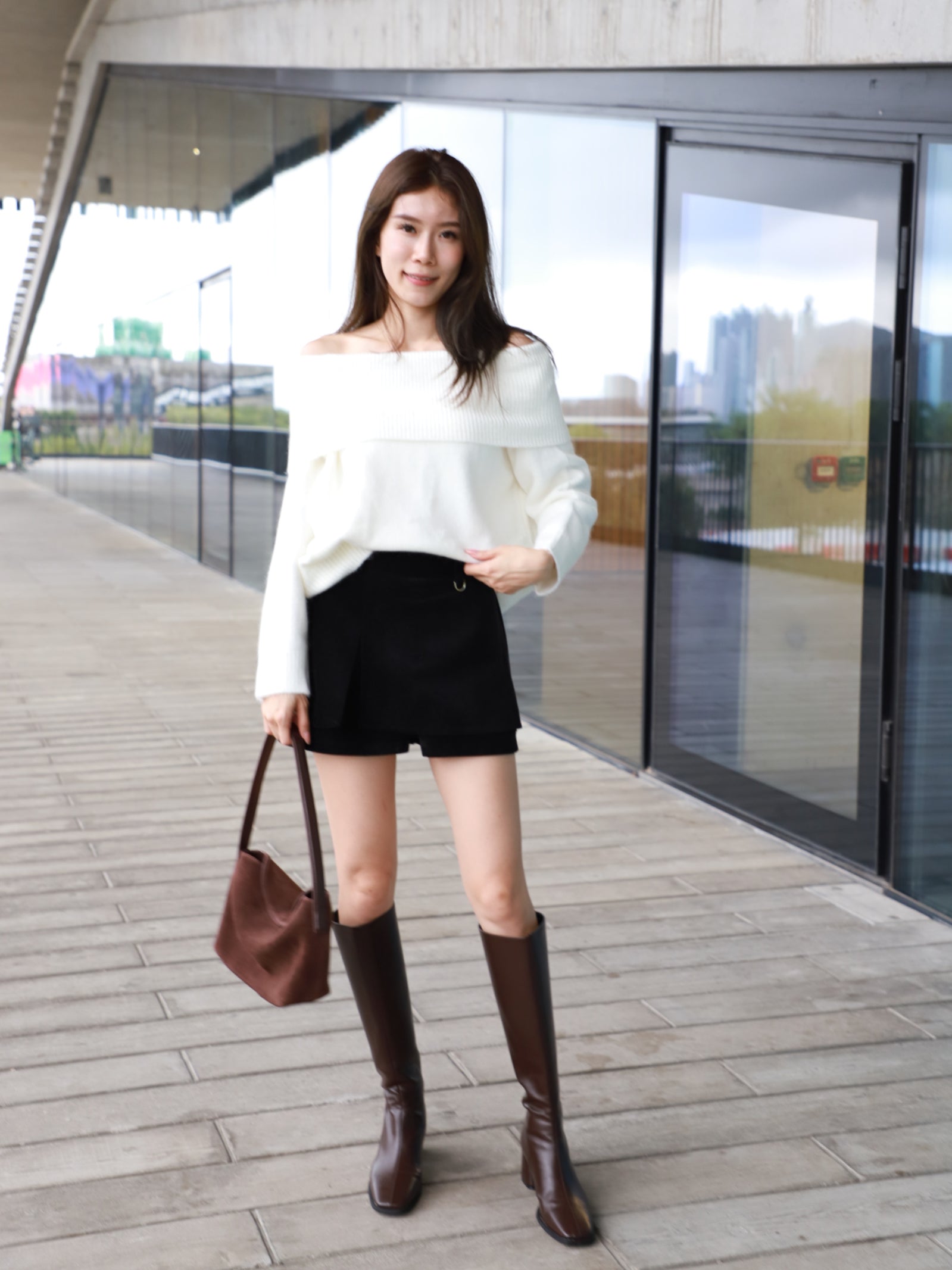 Classic Off Shoulder Sweater