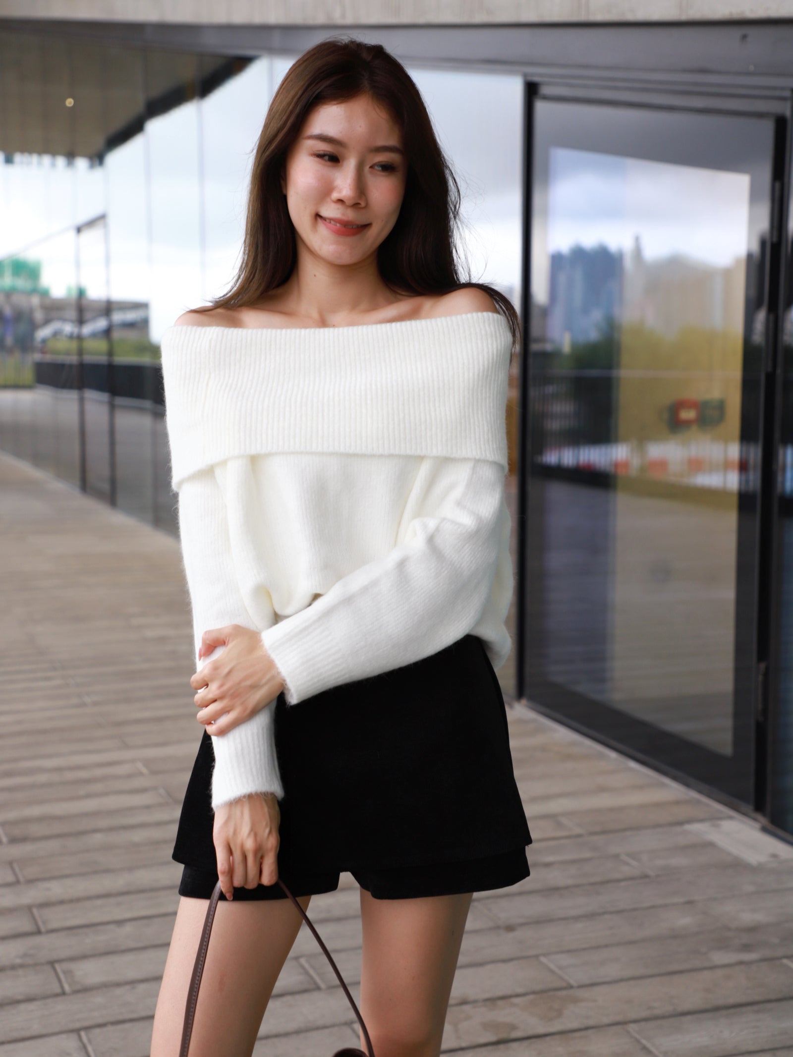 Classic Off Shoulder Sweater