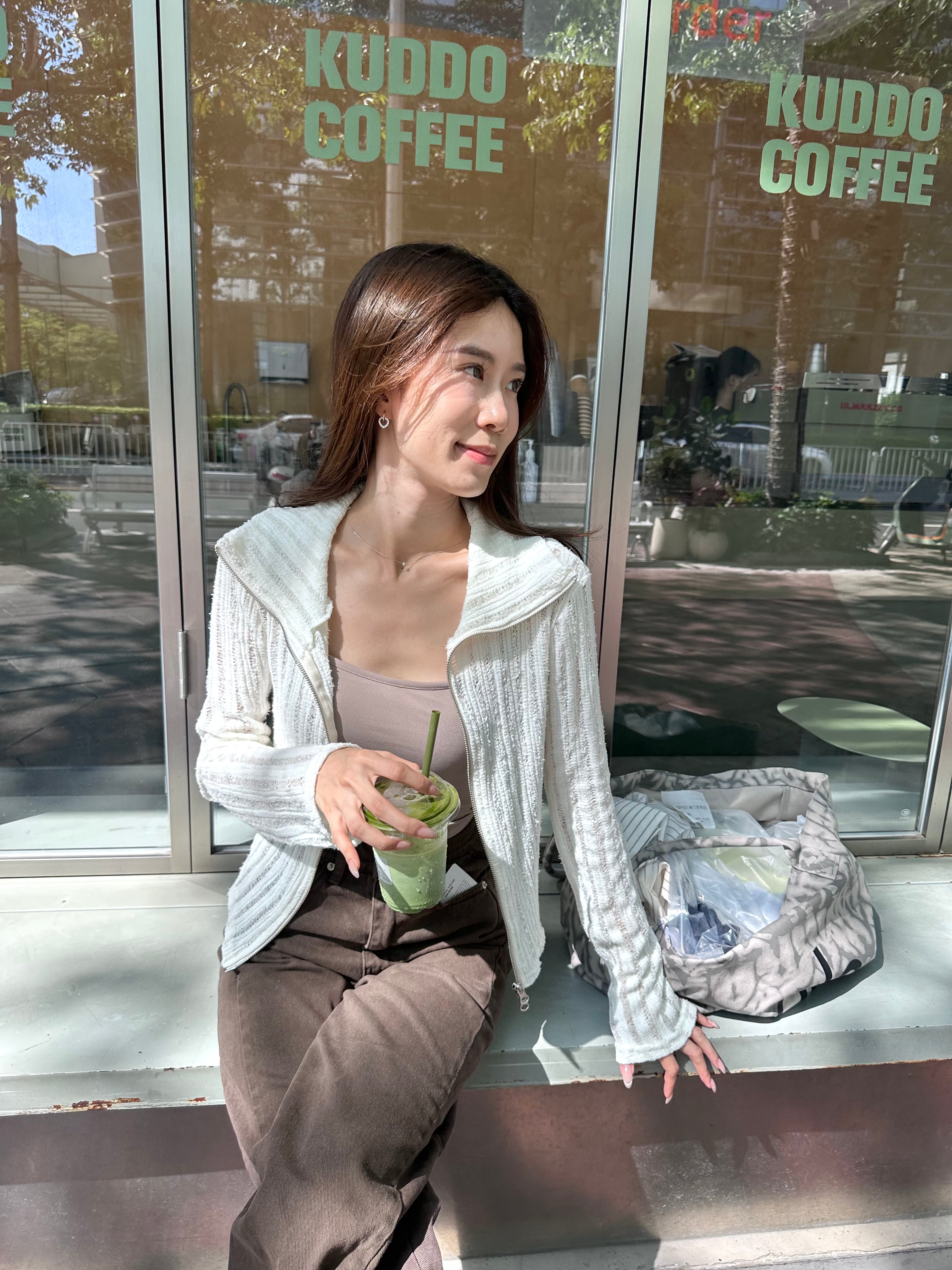 Fluffy Causal 2 Zipped Cardigan