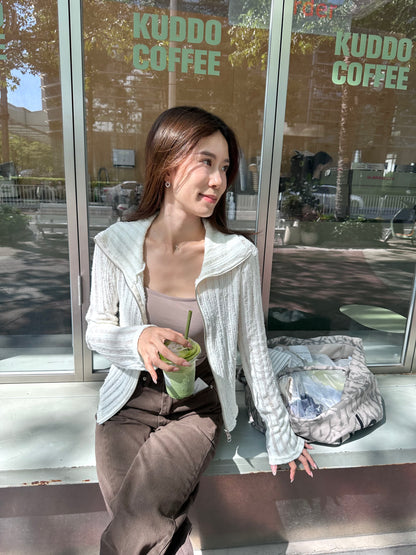 Fluffy Causal 2 Zipped Cardigan