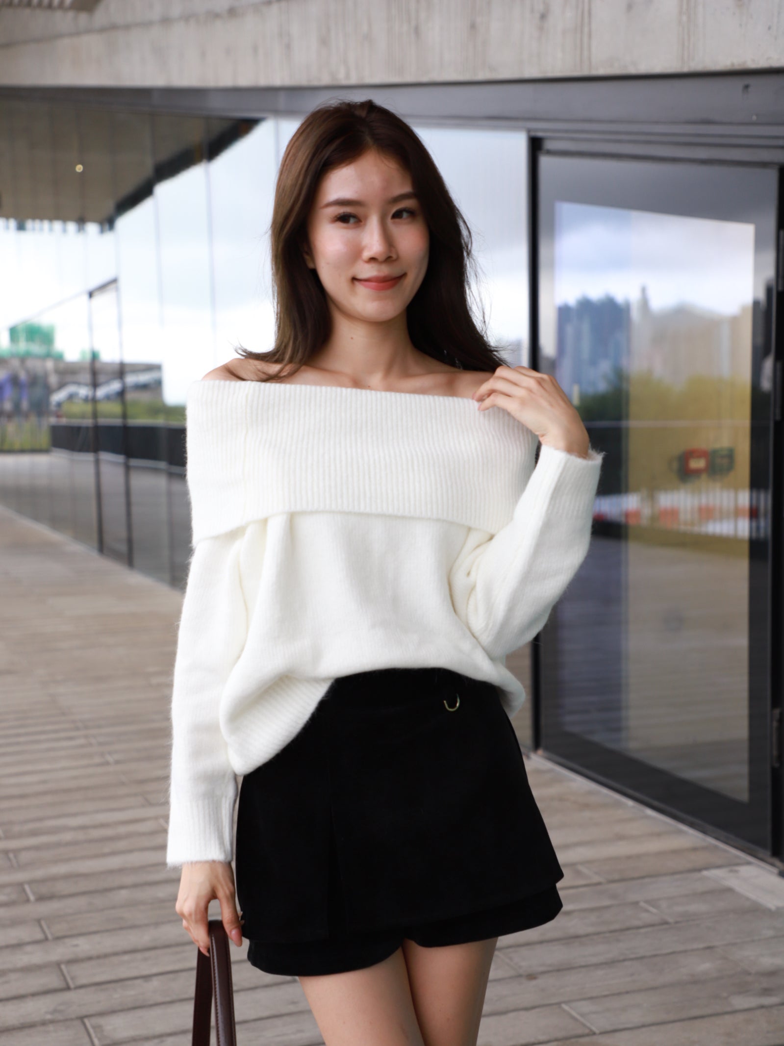 Classic Off Shoulder Sweater