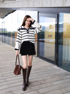 Striped Flowery Sweater