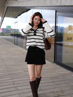 Striped Flowery Sweater