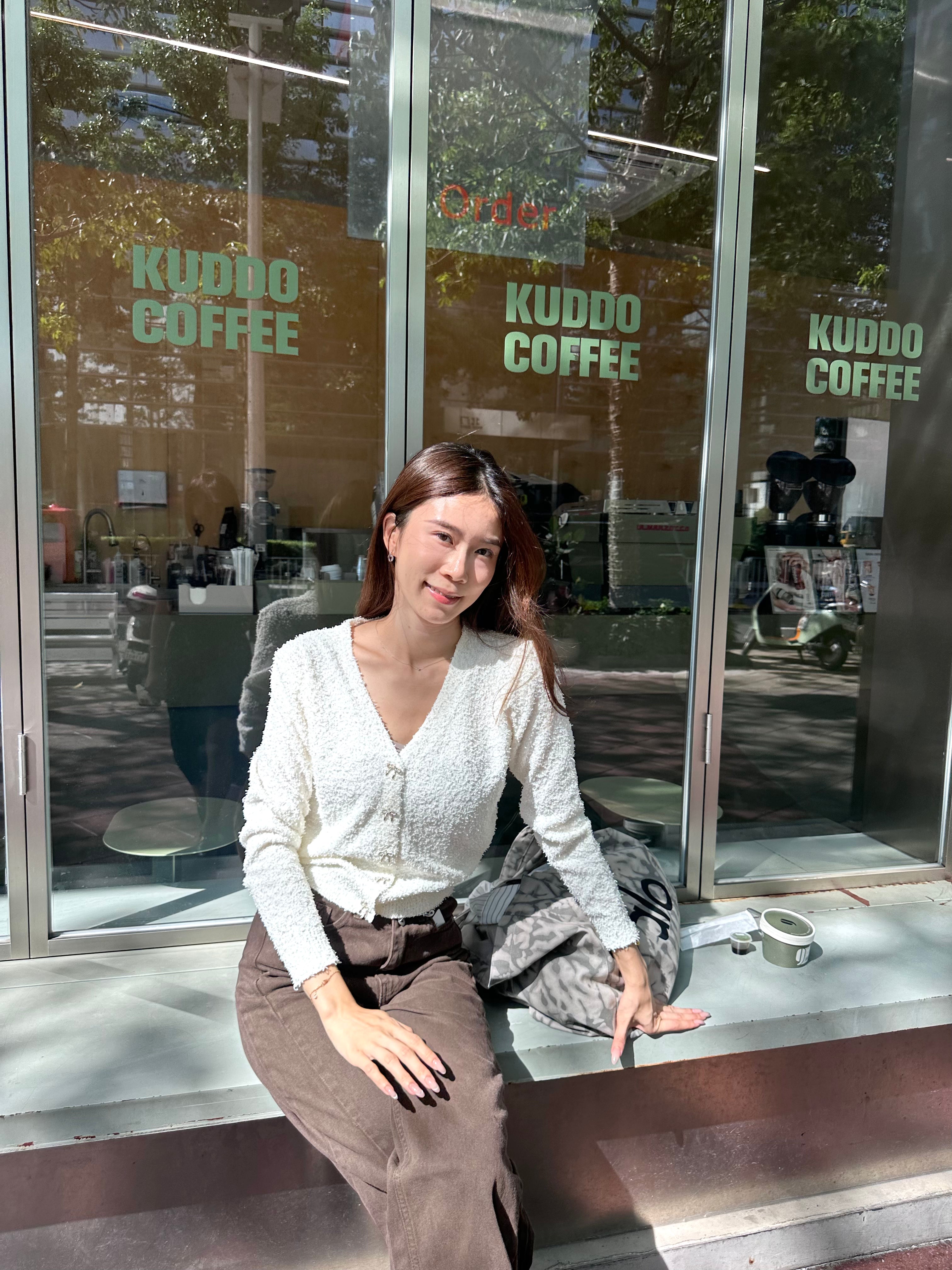 Ribbon Fluffy Cardigan