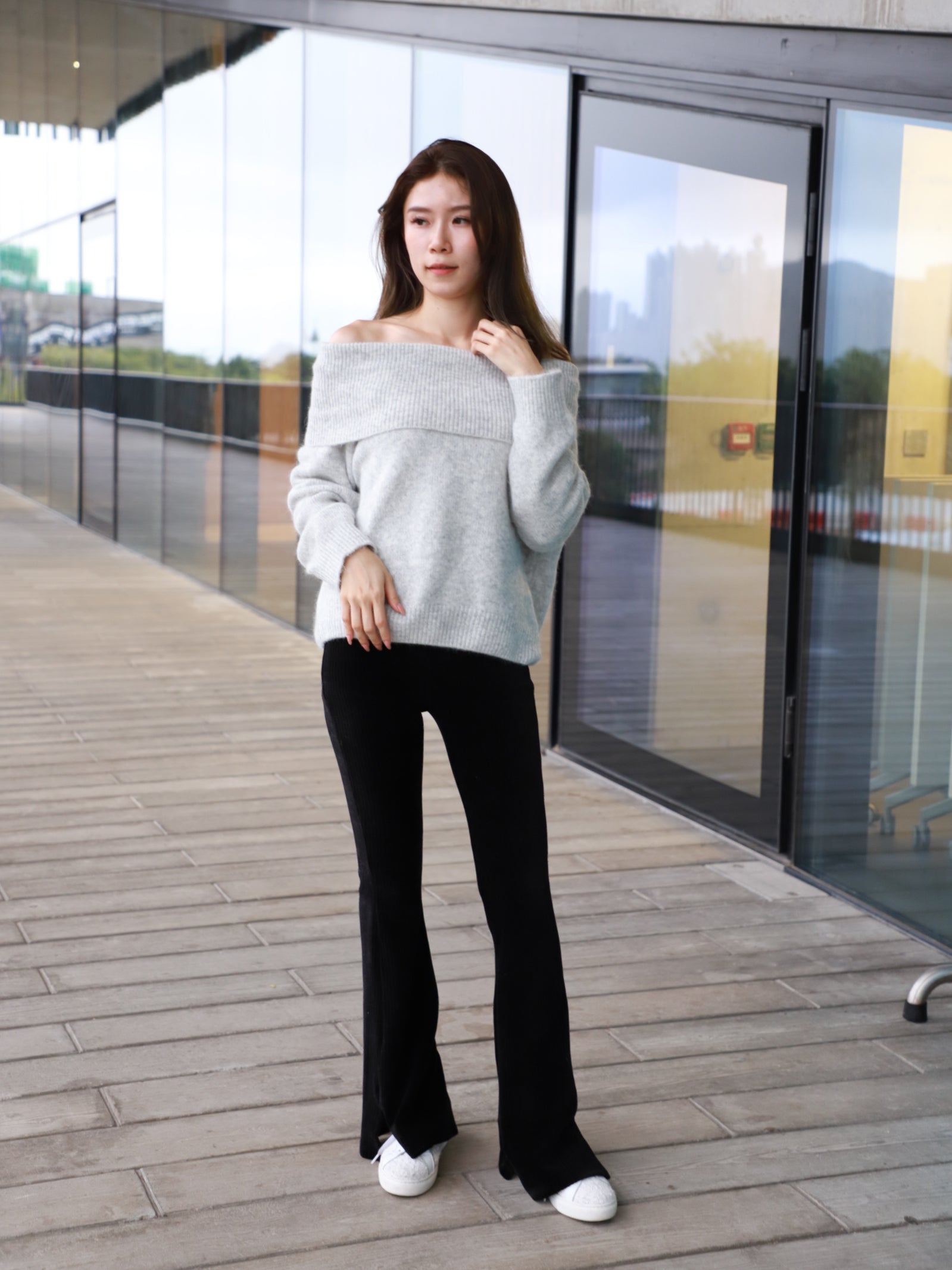 Classic Off Shoulder Sweater