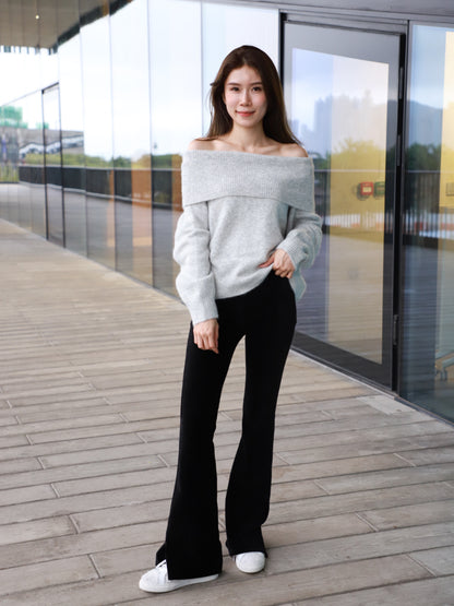 Velvet High Waist Flare Pants