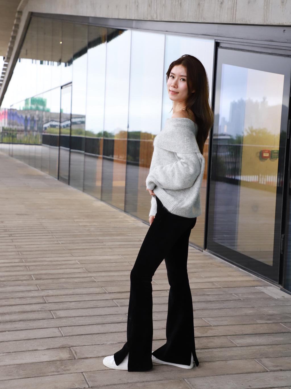 Classic Off Shoulder Sweater