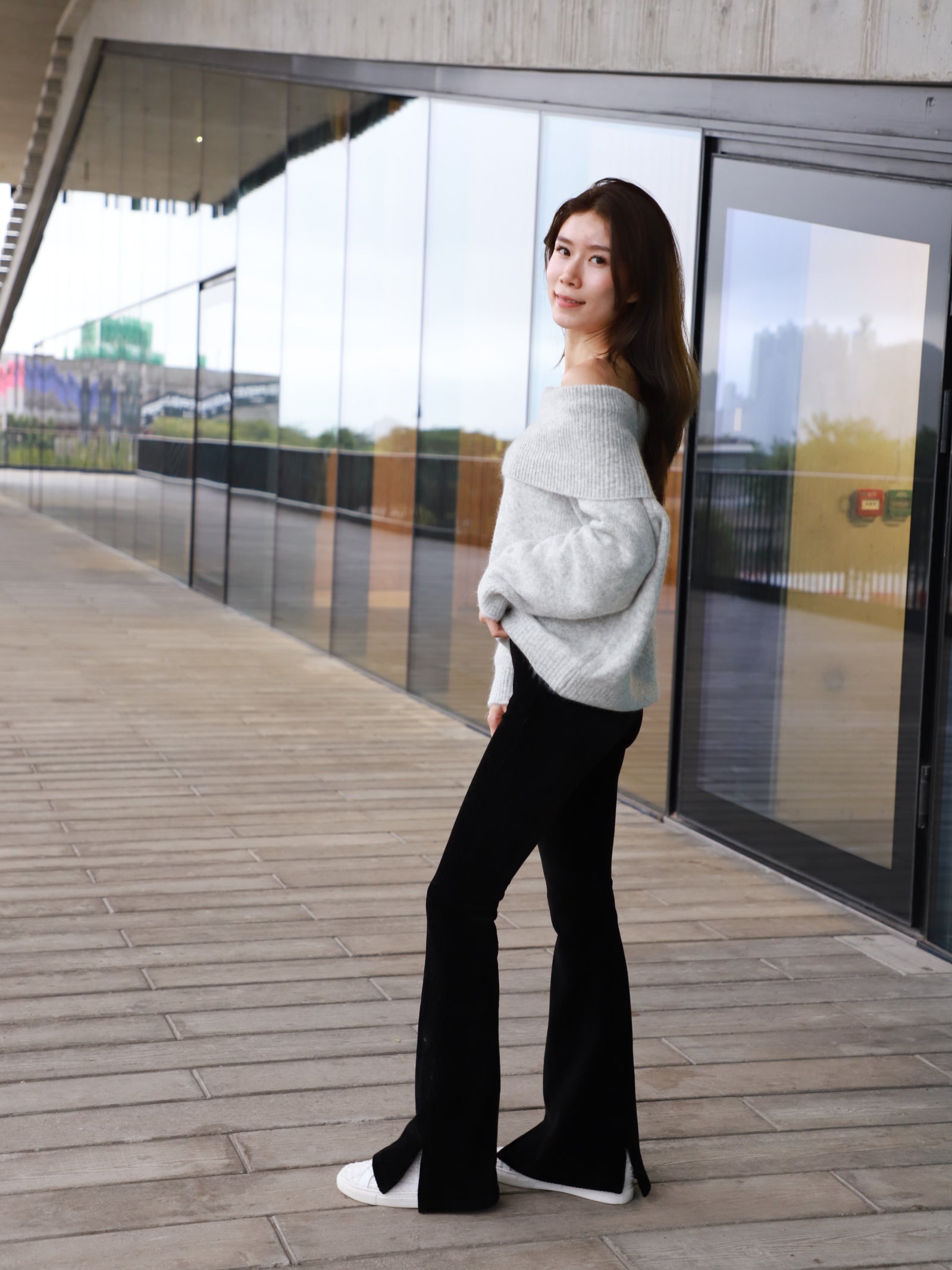 Classic Off Shoulder Sweater