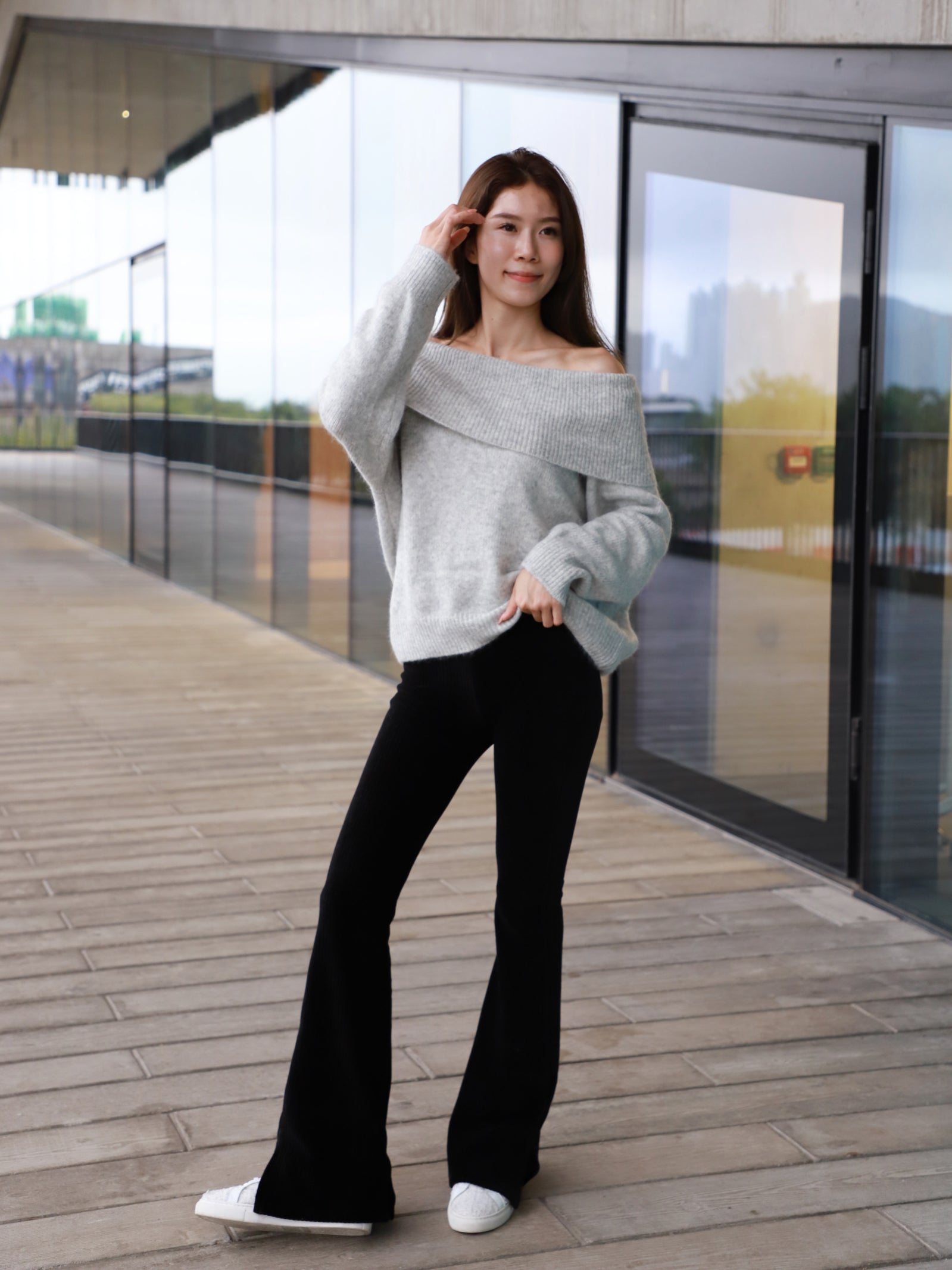 Classic Off Shoulder Sweater