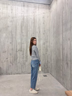 Knitted Autumn Mix Sleeves Cardigan