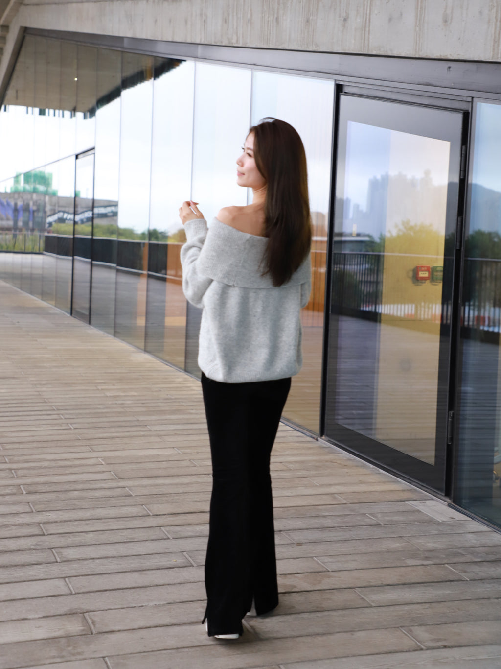 Classic Off Shoulder Sweater