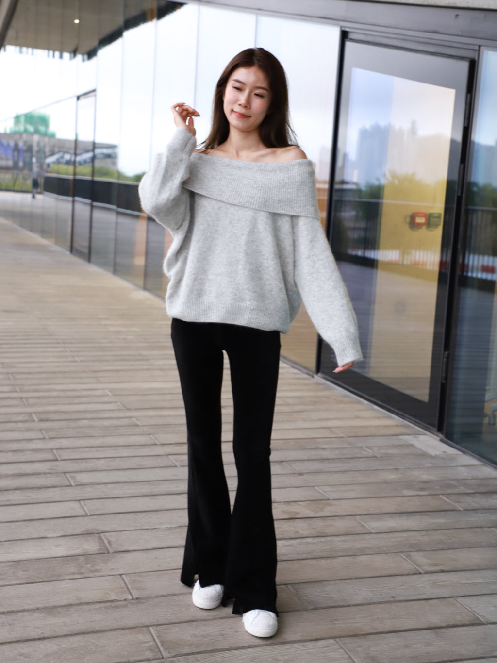 Classic Off Shoulder Sweater