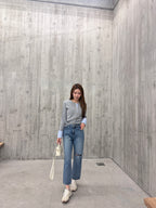 Knitted Autumn Mix Sleeves Cardigan