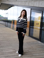 Striped Flowery Sweater