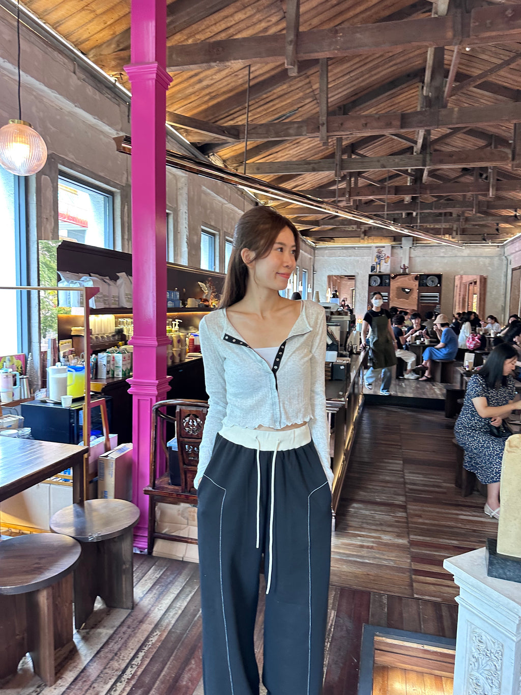 Half Colour Thin Cardigan