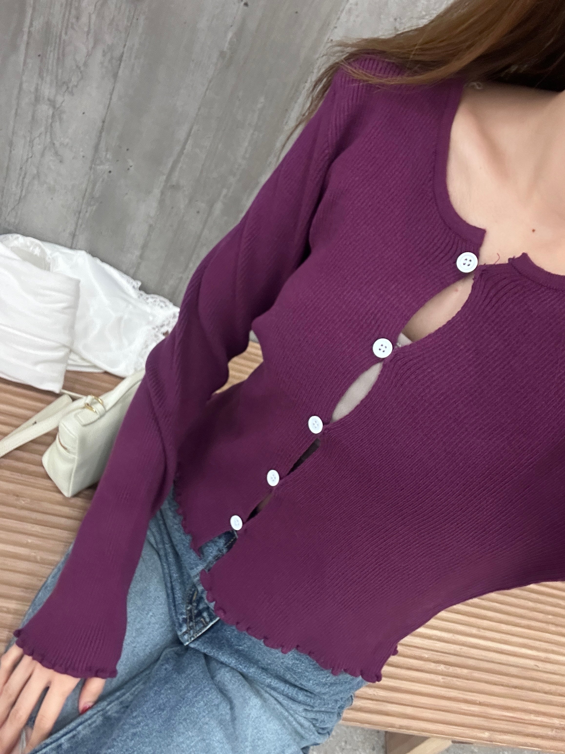 Knitted Summer Twisted Button Cardigan