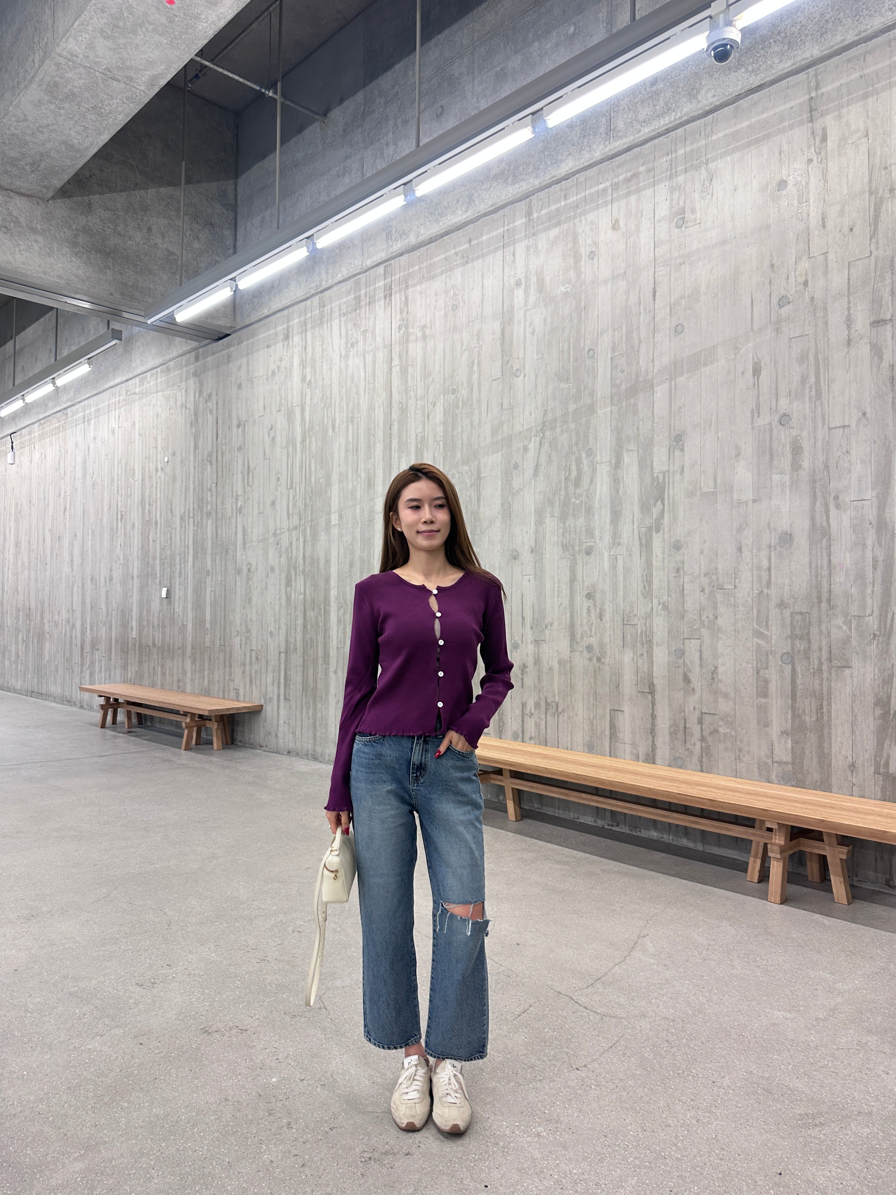 Knitted Summer Twisted Button Cardigan