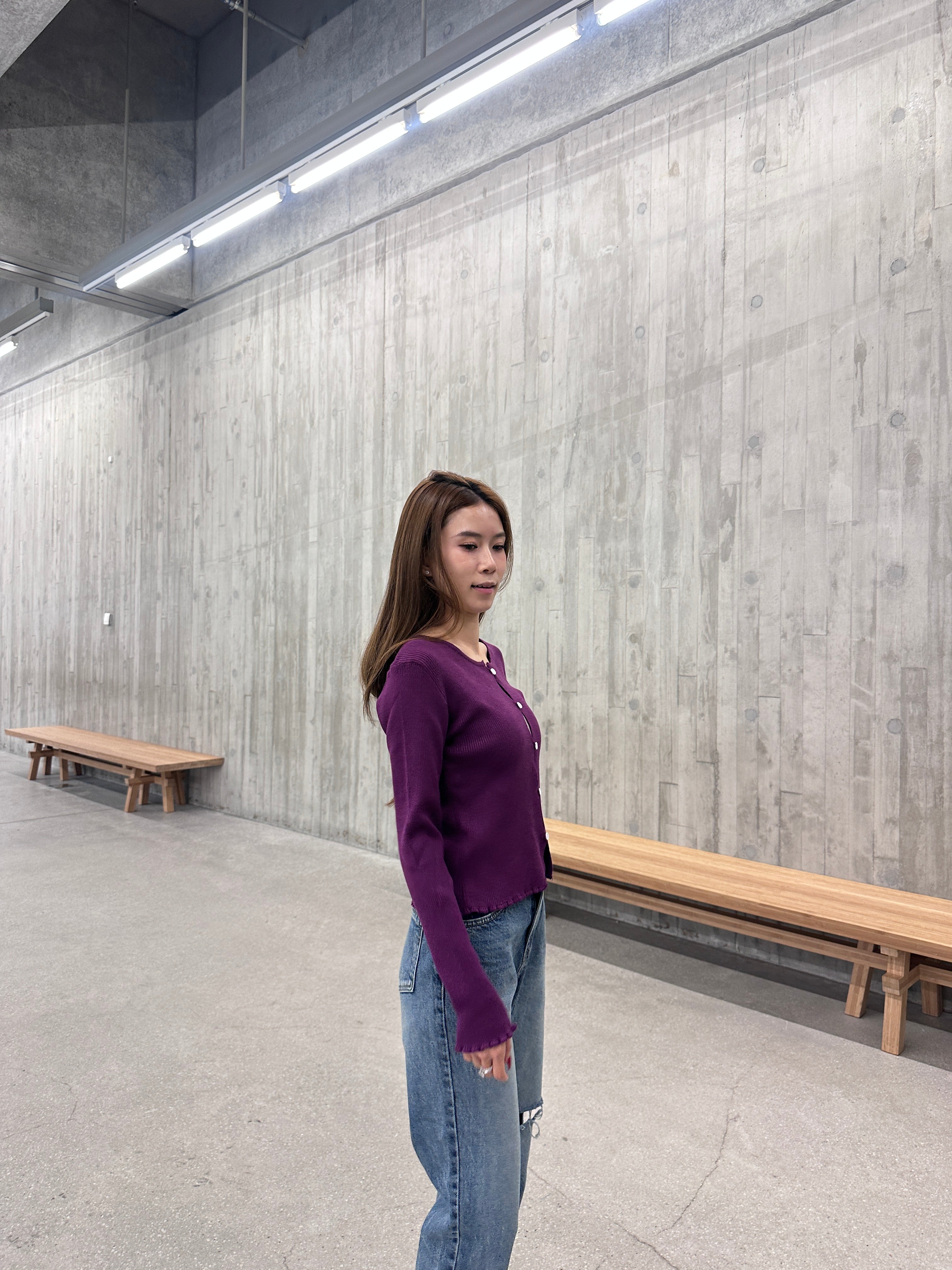 Knitted Summer Twisted Button Cardigan