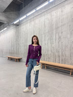 Knitted Summer Twisted Button Cardigan