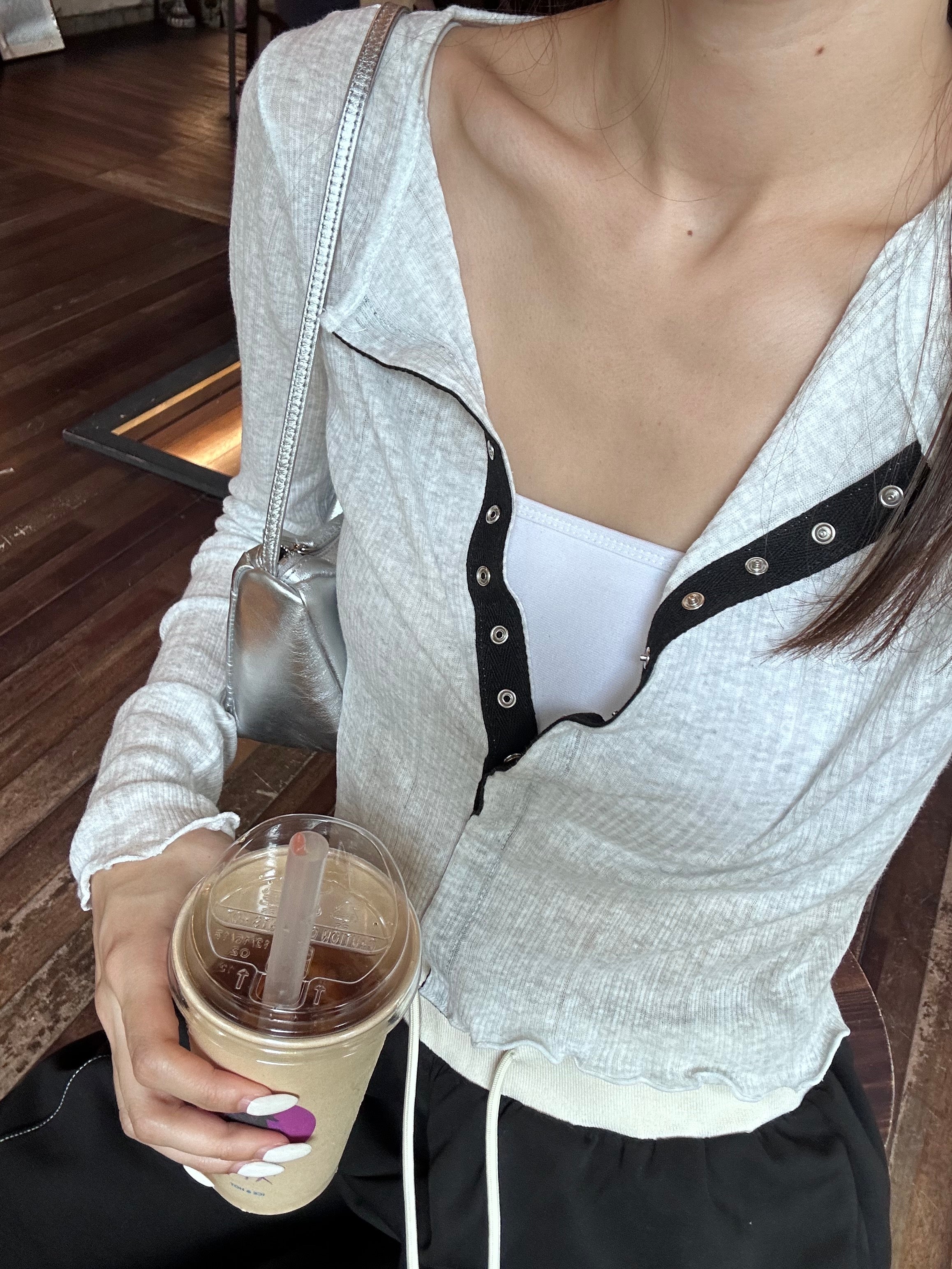 Half Colour Thin Cardigan