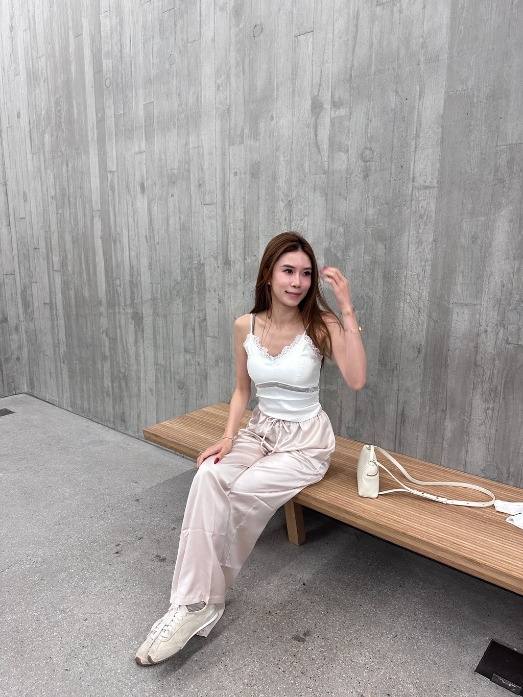 Silk Causal Wide Leg Pants