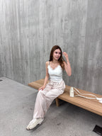 Silk Causal Wide Leg Pants