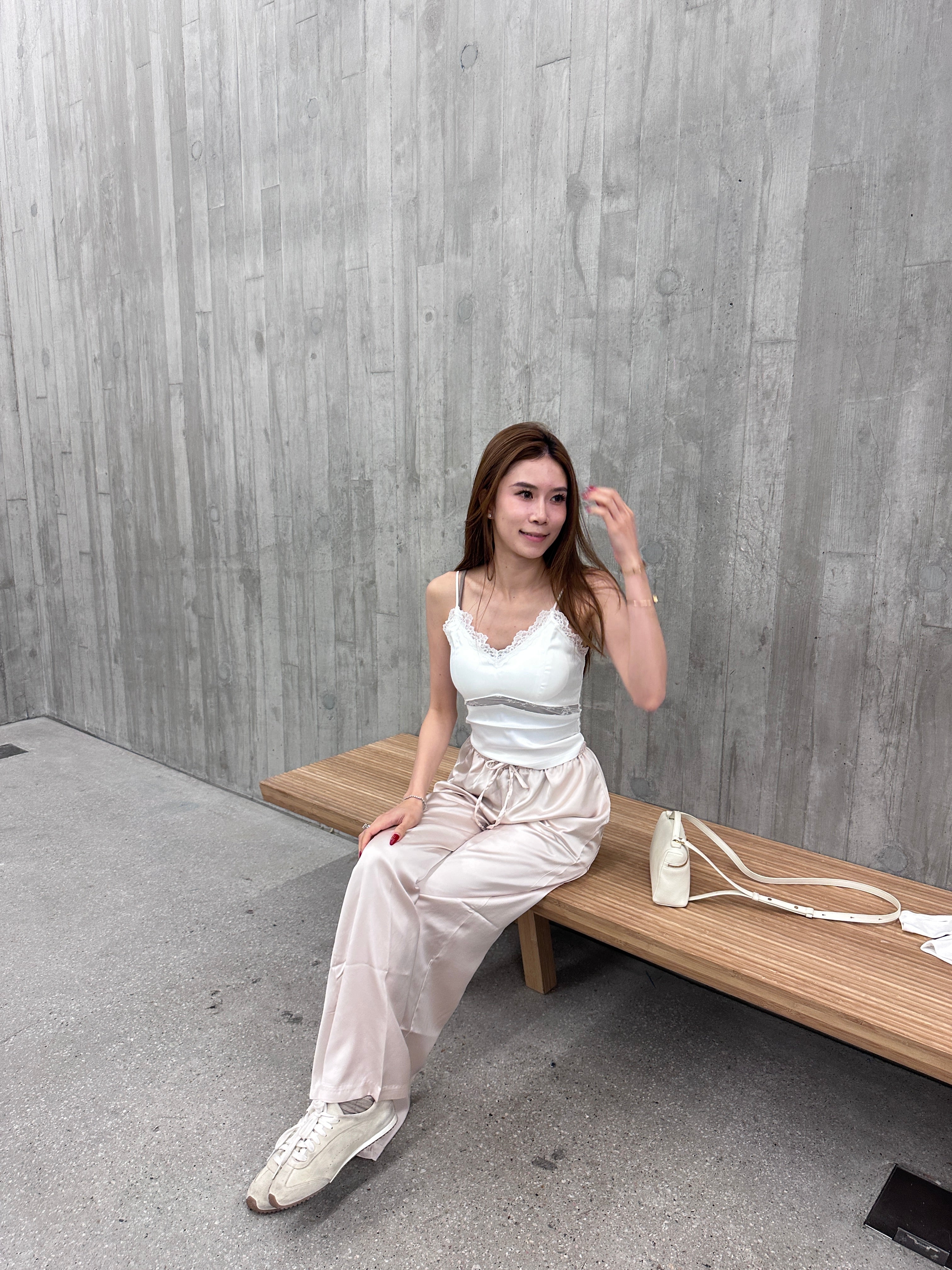 Silk Causal Wide Leg Pants