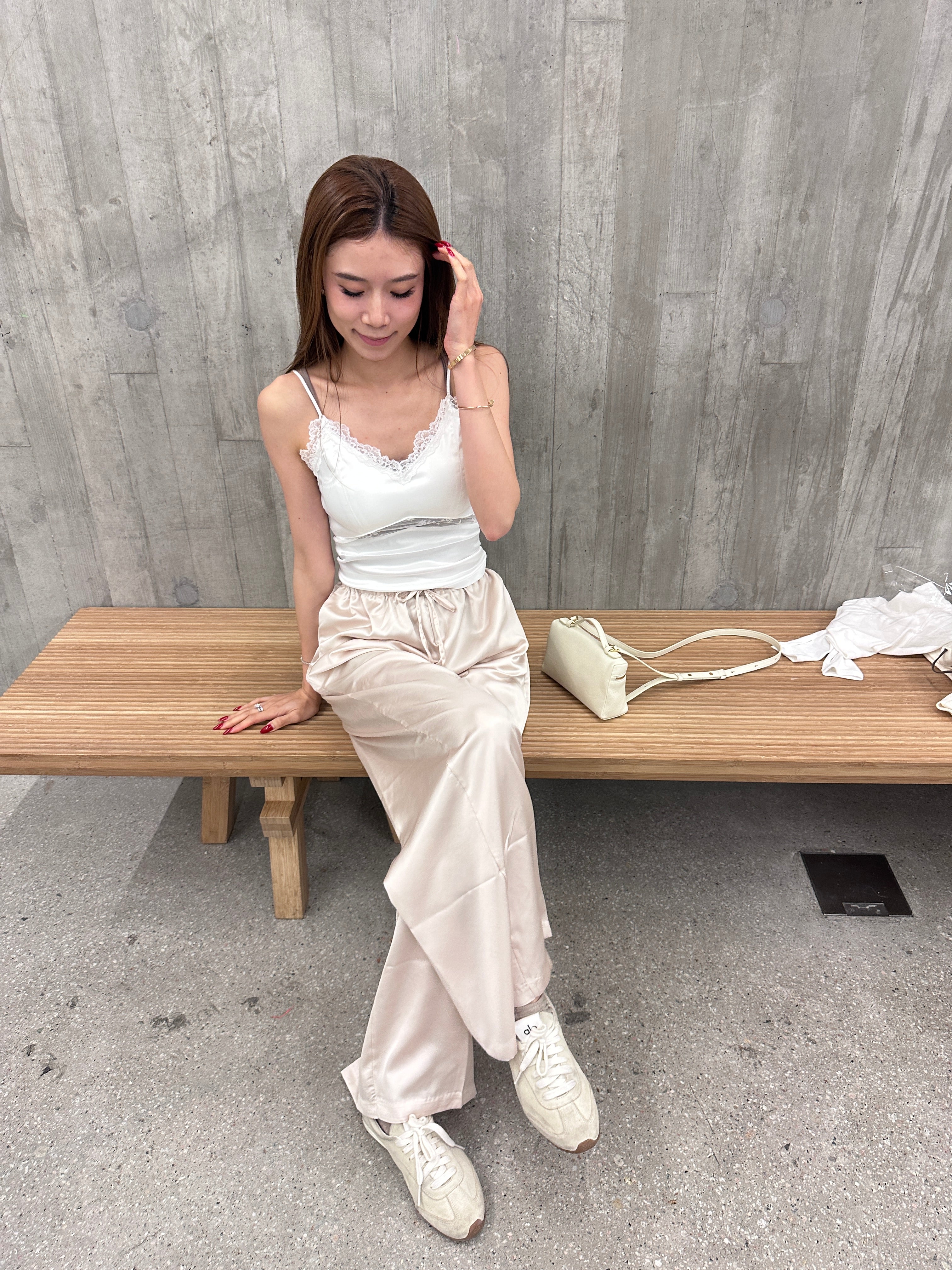Silk Causal Wide Leg Pants