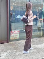 Stripe Thin Wool Long Sleeves Top