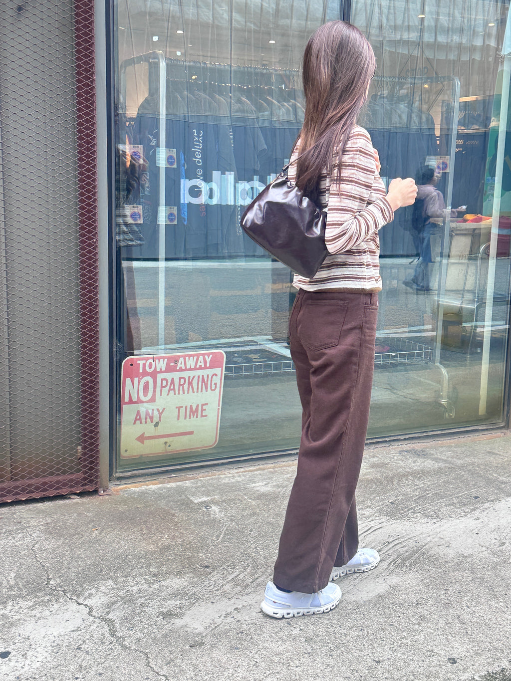 Brown Double Button Jeans