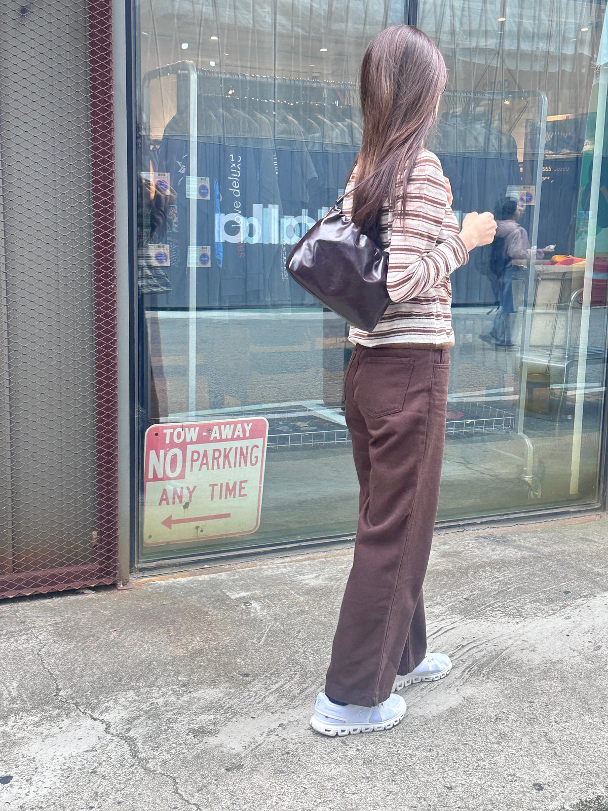 Brown Double Button Jeans