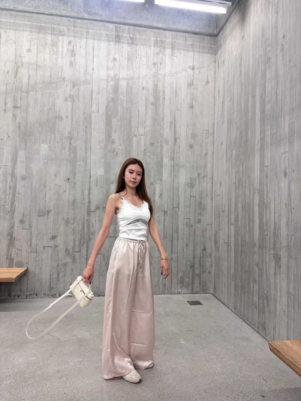 Silk Causal Wide Leg Pants