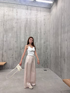 Silk Causal Wide Leg Pants