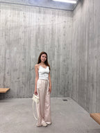 Silk Causal Wide Leg Pants