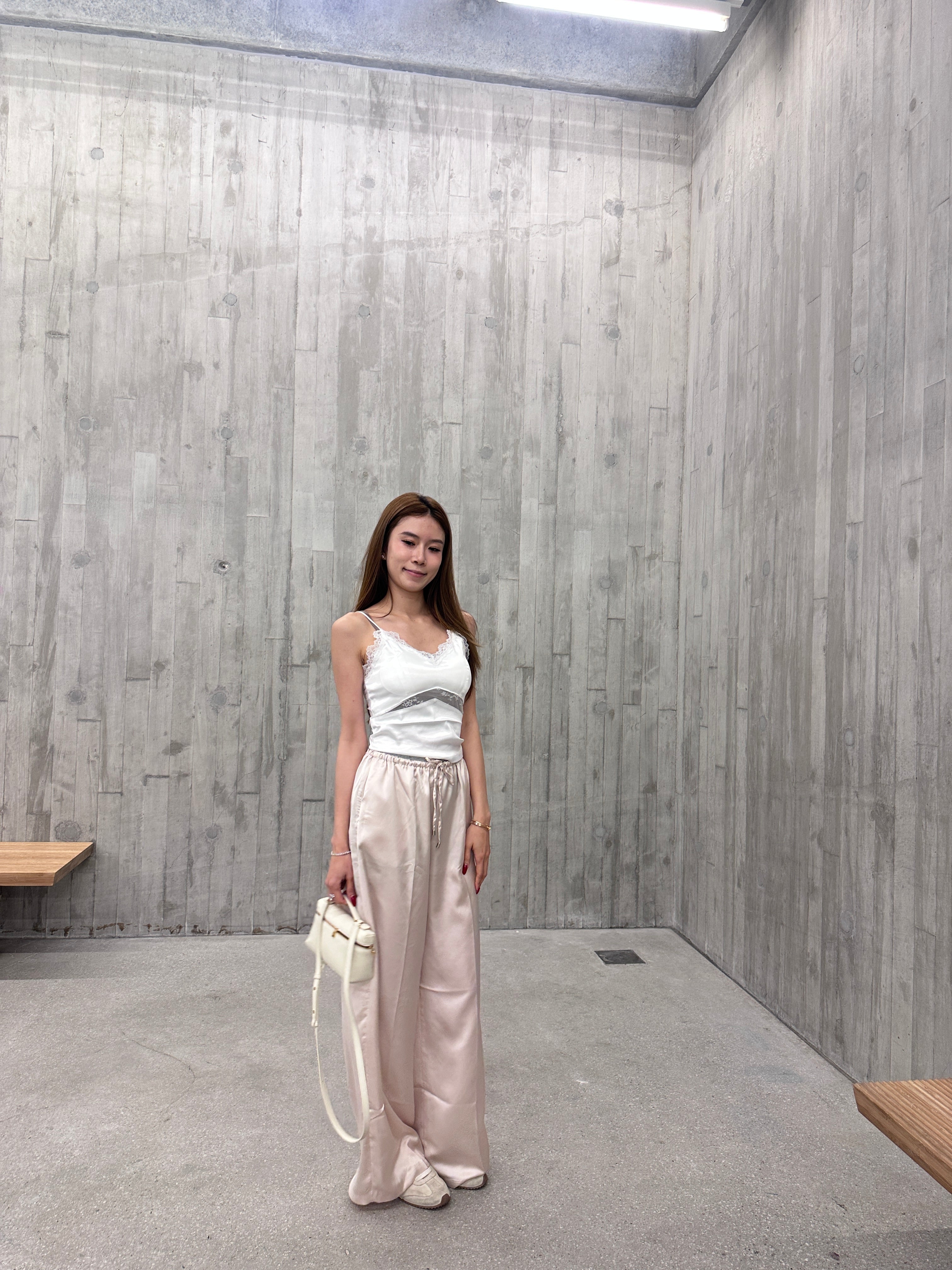 Silk Causal Wide Leg Pants