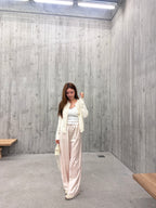 Silk Causal Wide Leg Pants