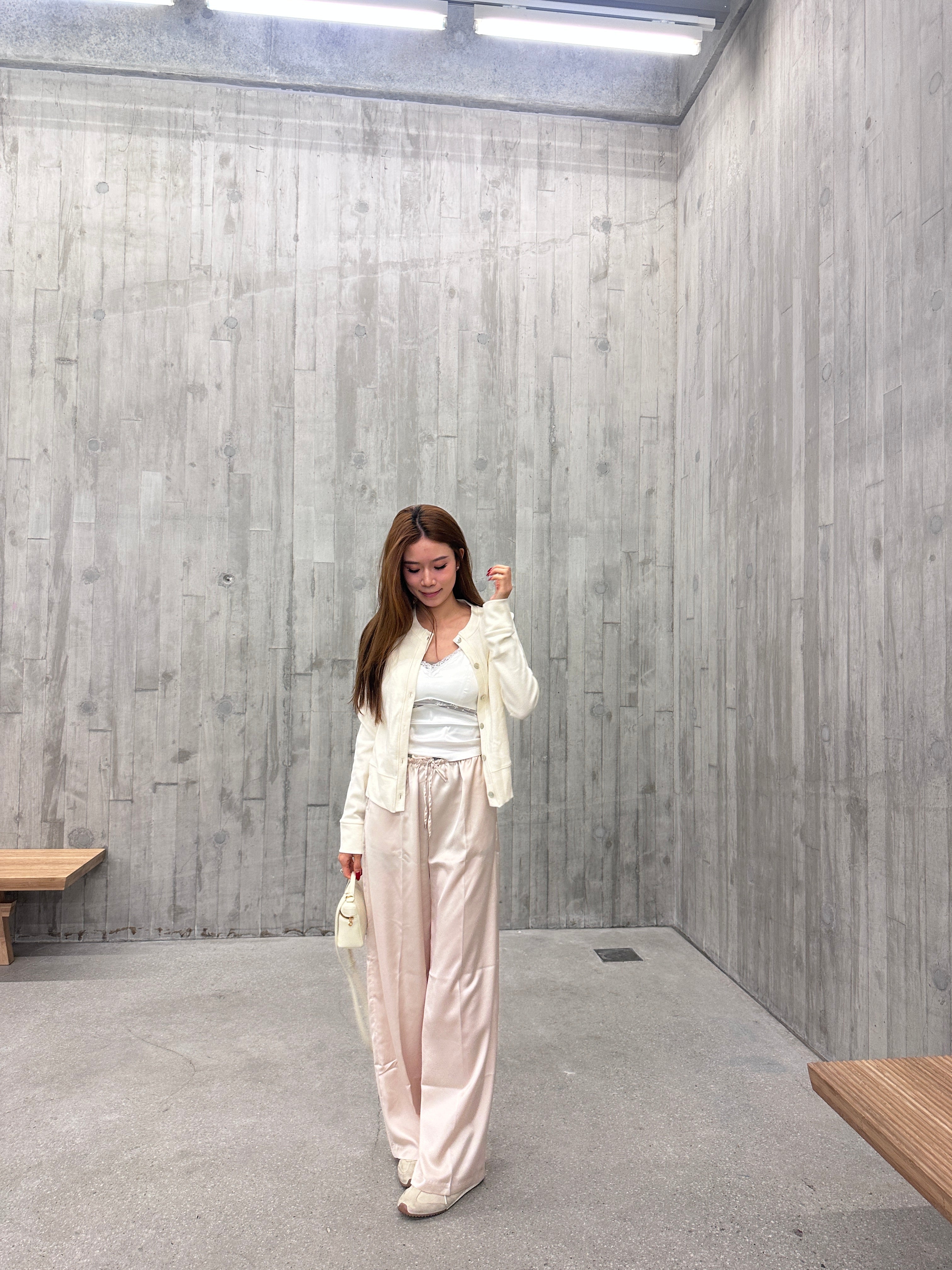 Silk Causal Wide Leg Pants