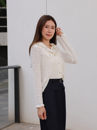 Pearl Button Lacey Cardigan