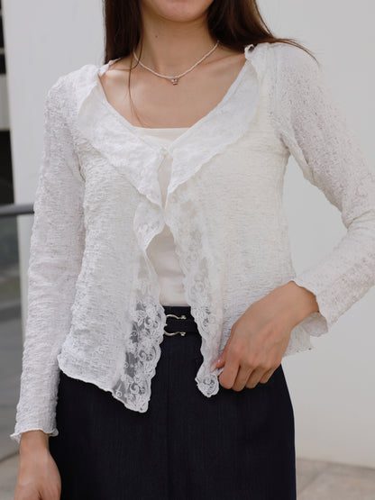 V Lace Thin Cardigan