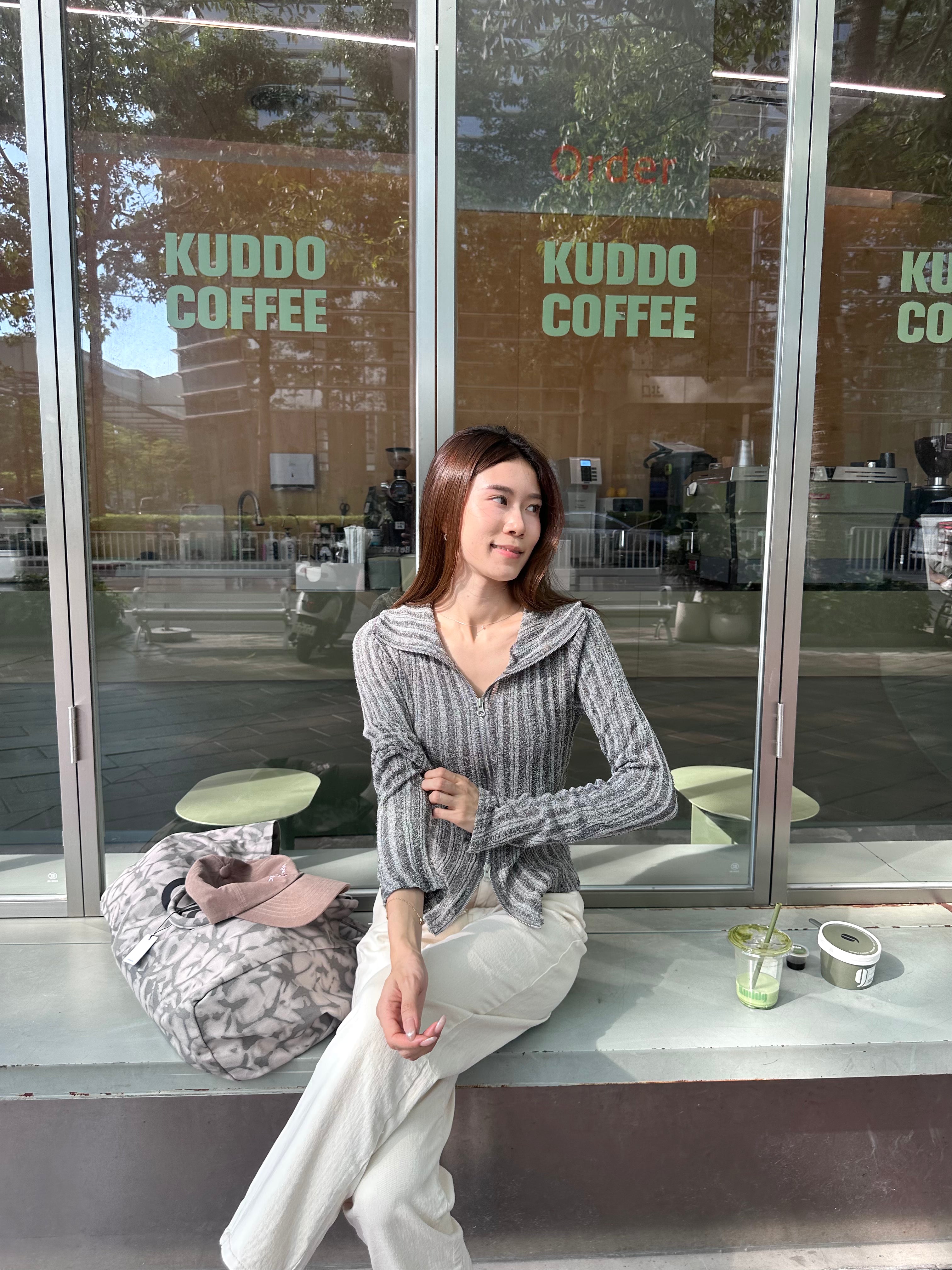 Fluffy Causal 2 Zipped Cardigan