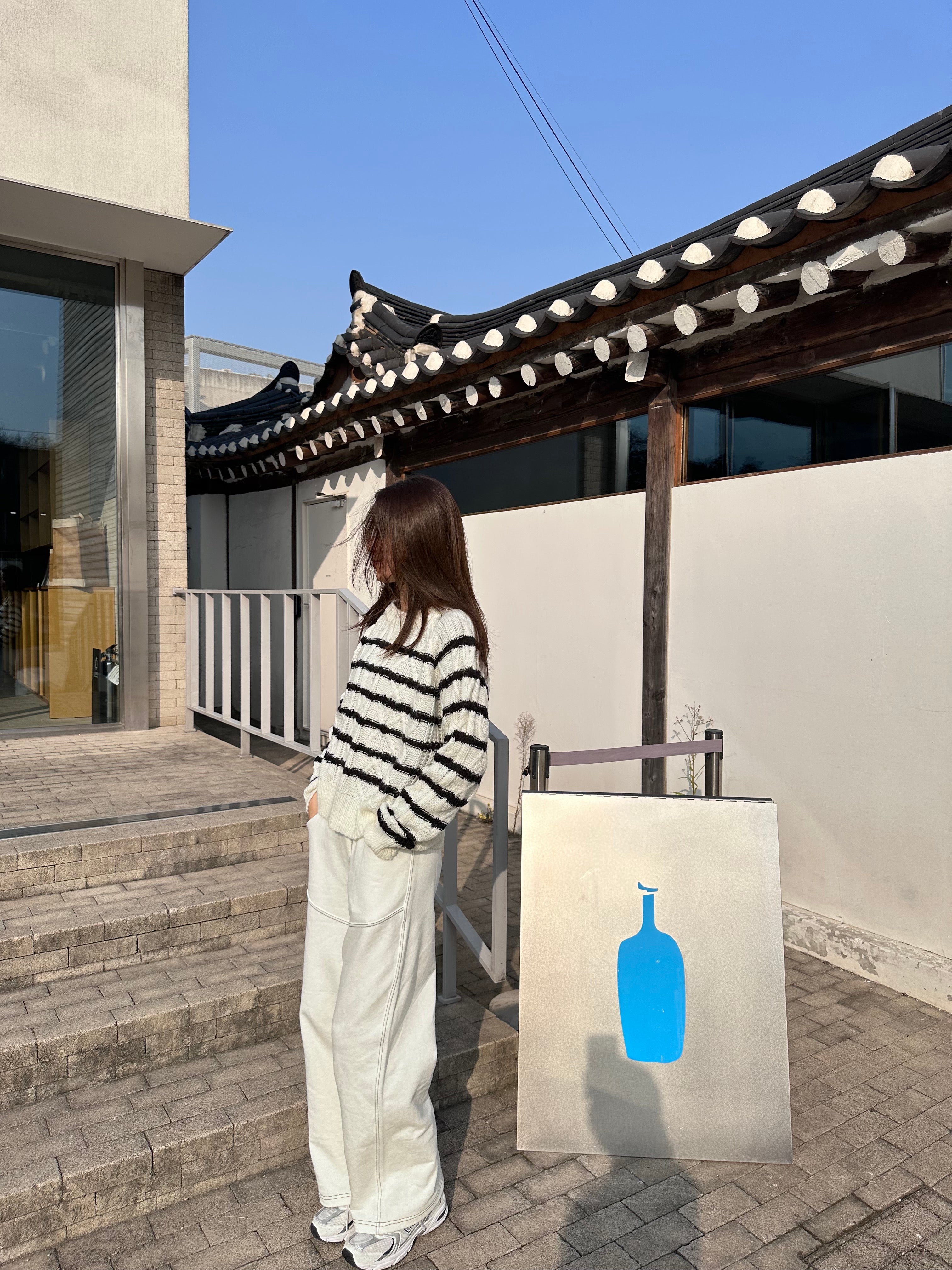 Lines Cotton Wide Leg Pants